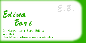 edina bori business card